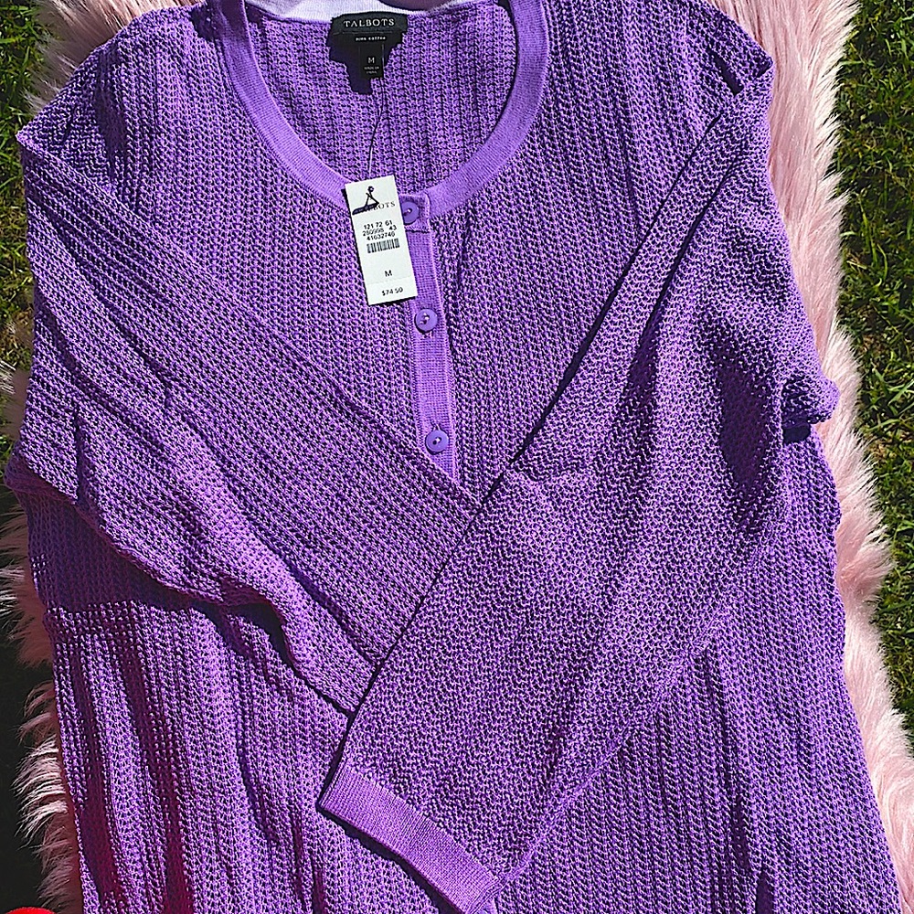 Talbots Pima Cotton button down sweater